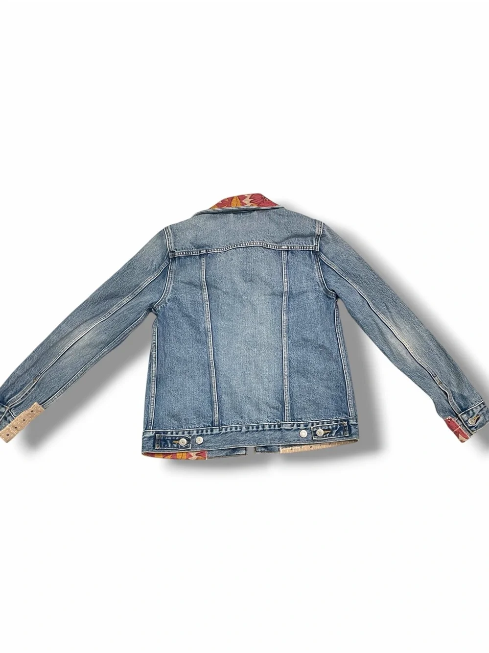 Levi's Premium Faded Boyfriend Desperado Sample Patchwork Denim Jacket Small